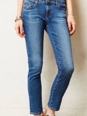 Details
ADRIANO GOLDSCHMIED AG FARRAH Dark
Wash Skinny High Rise Jeans Size 26R
